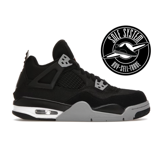 Jordan 4 Retro Black Canvas (GS)